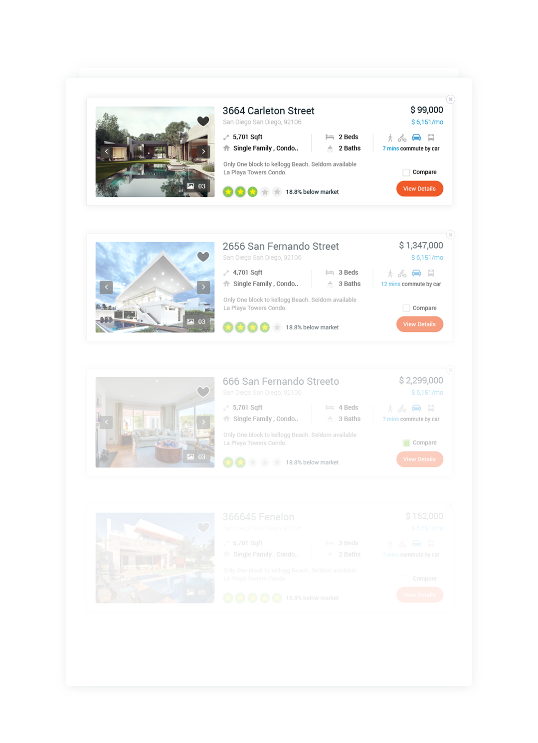 Browse and compare real estate listings in real-time with the homeza web platform
