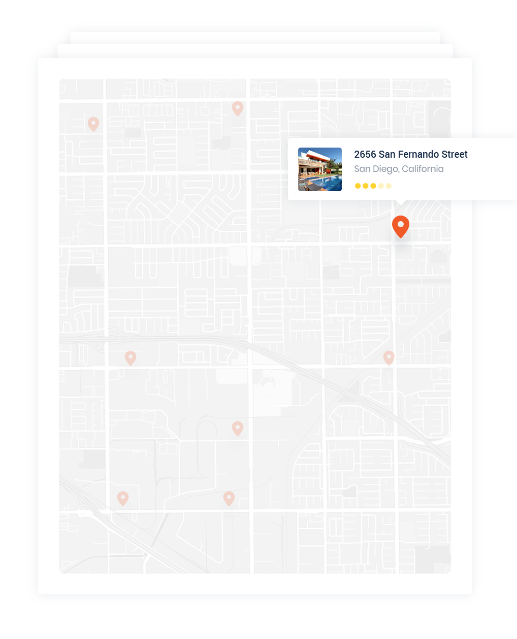 Browse your real estate by list or by map view. Listings dynamically updated and always in real-time.
