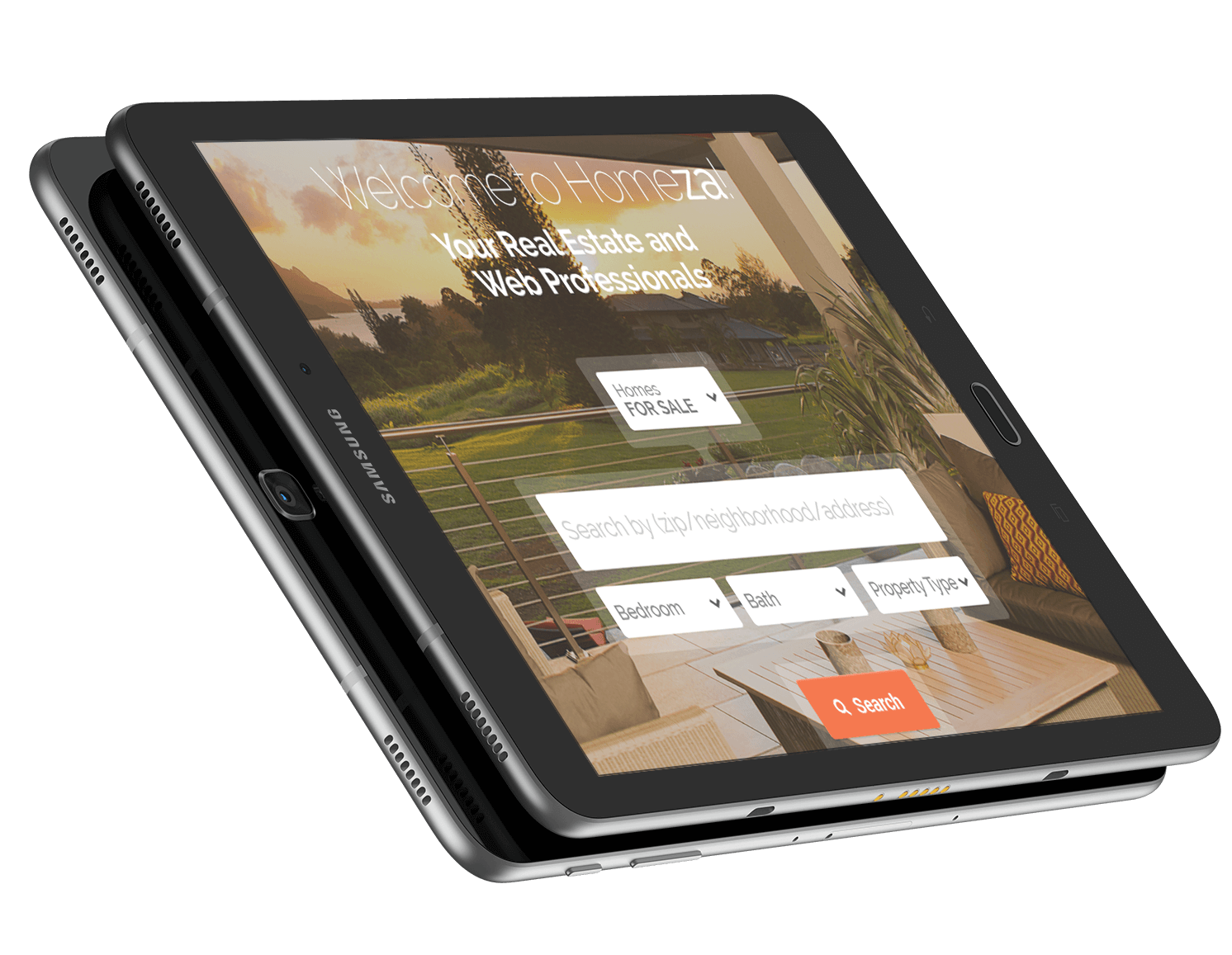 Homeza Real Estate platform availavle on desktop, mobile and tablet